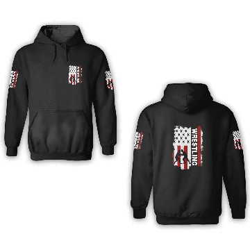 Discover Wrestling American flag 3D Hoodies