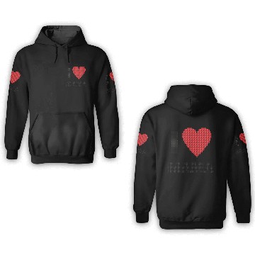 Discover I Heart Mama Mother Love Cross Stitching Knitting 3D Hoodies