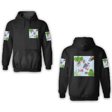 Discover Fish Pond 3D Hoodies