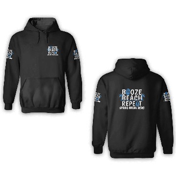 Discover Beach Booze Repeat Spring Break Cruise 2020 design 3D Hoodies