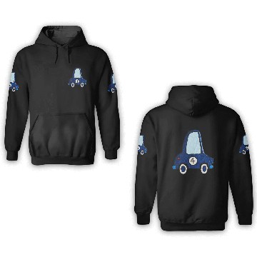 Discover Blue Car Number 4 3D Hoodies