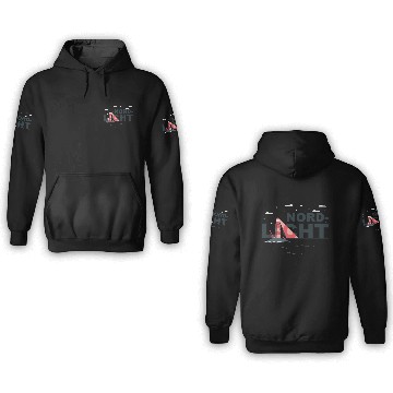 Discover Northern lights with Lighthouse | German Design 3D Hoodies