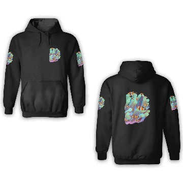 Discover Colorful Coral Reef Anemone With Clown-fish 3D Hoodies