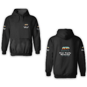 Discover Great Smoky Mountains 3D Hoodies Bear Great Smoky Mount