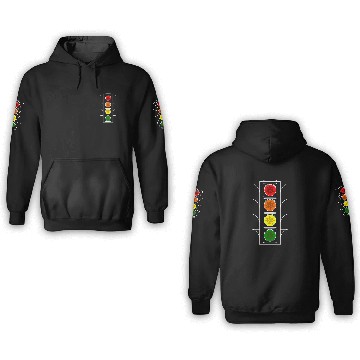 Discover 2reborn Corona Traffic Light d19 Virus Pandemie wh 3D Hoodies