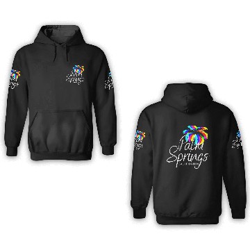 Discover Palm Springs Neon Tree (White) 3D Hoodies