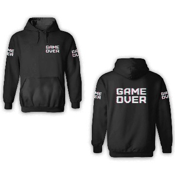Discover Game Over. Ripple Text Effect. 3D Hoodies