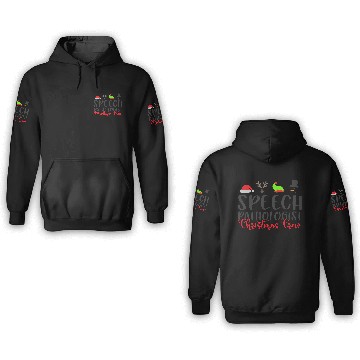 Discover Christmas SLP speech pathologist 3D Hoodies