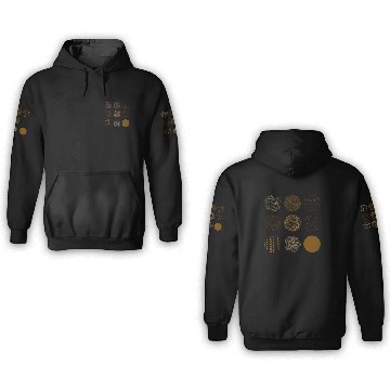 Discover Grid Pattern Brown Circles Pattern Abstract Art 3D Hoodies
