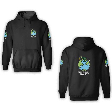 Discover Save Our Planet Bees Turtle Orca Cute Earth Day 3D Hoodies