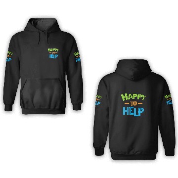 Discover Happy To Help Volunteer Volunteering Rescue Gift 3D Hoodies