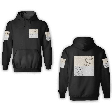 Discover four branches pattern beige grey 3D Hoodies