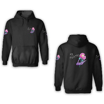 Discover Til Death Valentine Skeleton Hand Skull Flower 3D Hoodies