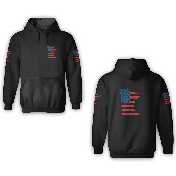 Discover Minnesota Vintage American Flag USA Patriotic 3D Hoodies