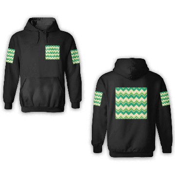Discover Cactus Green Zig Zag Pattern Chevron Background 3D Hoodies