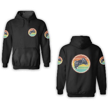 Discover Gaming sunset vintage controller computer game 3D Hoodies