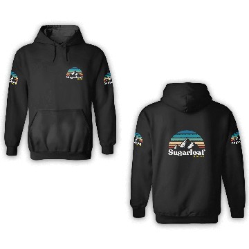 Discover Sugarloaf Maine USA Ski Resort 1980s Retro 3D Hoodies