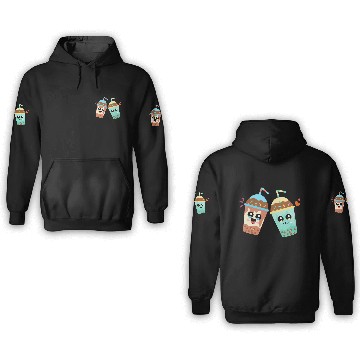 Discover cartoon milk tea 3D Hoodies