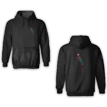 Discover Macaw Long Tail 3D Hoodies
