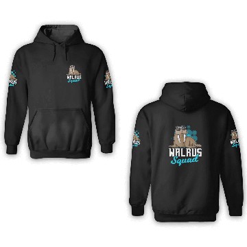 Discover Walrus Squad 3D Hoodies