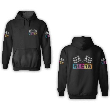 Discover Pit Crew Race Car Party Checkered Flag Car Racin 3D Hoodies