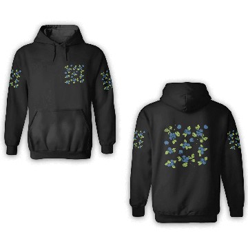 Discover delicious appetizing blueberry pattern. fruit 3D Hoodies
