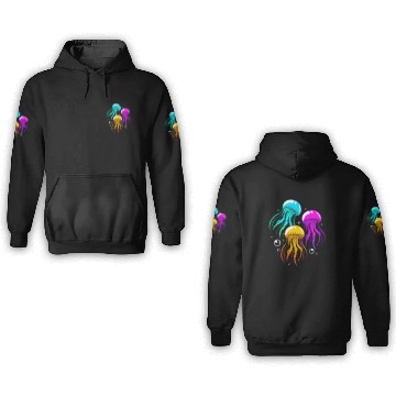 Discover Jellyfish Colorful Squad Team 3D Hoodies