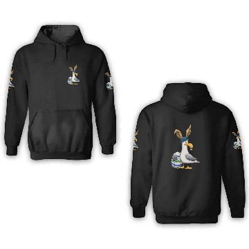 Discover Funny Easterbunny disguised Seagull Easter-Egg 3D Hoodies