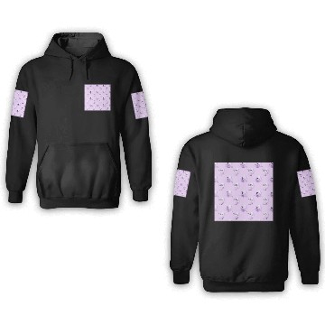 Discover Purple Flower Botanical Easter Egg Style Pattern 3D Hoodies