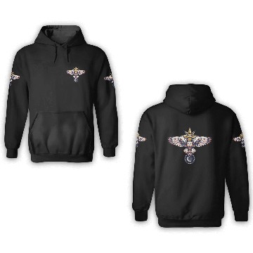 Discover Celestial Barn Owl Tribal Sun Moon 3D Hoodies