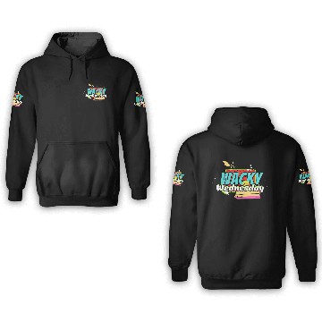 Discover Wacky Wednesday Gift 3D Hoodies