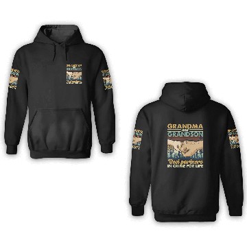 Discover Grandma and Grandson Best Partners In Crime 3D Hoodies