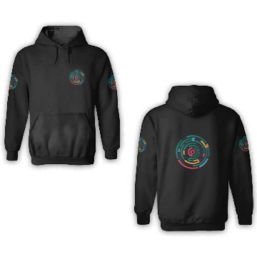 Discover Spiral Design with Multi Color 3D Hoodies