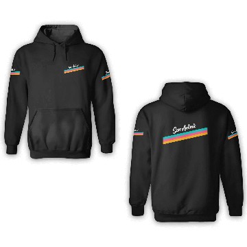 Discover San Antonio Spurs logo 3D Hoodies