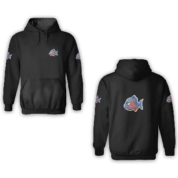 Discover Comic Piranha Fish From The Amazon 3D Hoodies