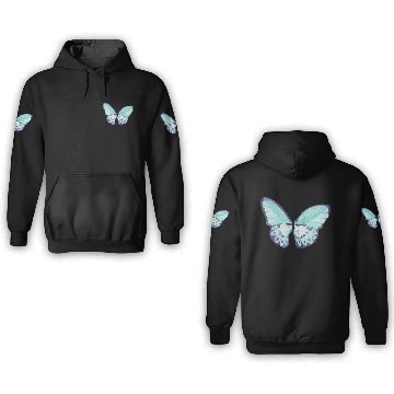 Discover Light Green Butterfly 3D Hoodies