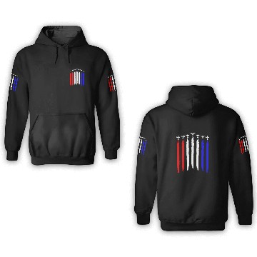 Discover V-22 Osprey Helicopter Red White Blue Contrails 3D Hoodies
