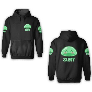 Discover Cute Green Dungeon Slime Monster Weird Anime 3D Hoodies