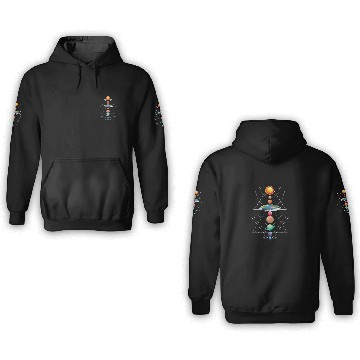 Discover Solar System Flat Earth I Love My Planet Space 3D Hoodies