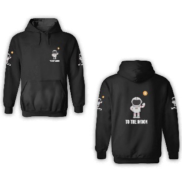 Discover Bitcoin to the Moon Present BTC Gift When Lambo 3D Hoodies