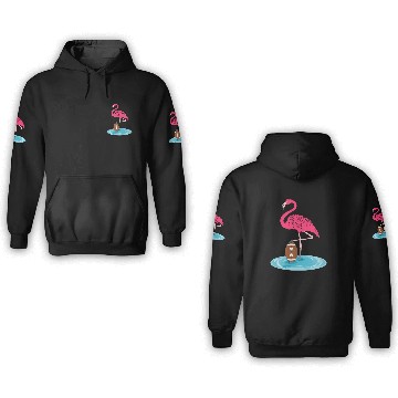 Discover Flamingo Playing American Football 3D Hoodies
