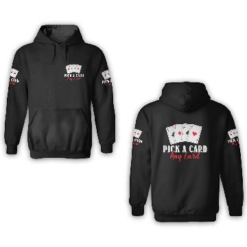 Discover Magician Pick A Card Magic Gift 3D Hoodies