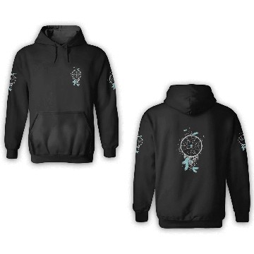 Discover filigree ethno dream catcher made of silver colors 3D Hoodies