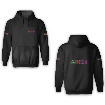 Discover playstation buttons glow 3D Hoodies