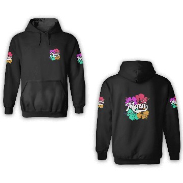 Discover Maui Hawaii With Hawaiian Hibiscus Flowers 3D Hoodies