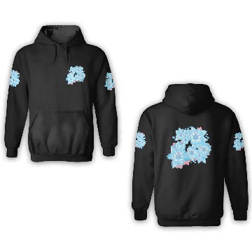 Discover Transgender Pride Hibiscus Flowers and Droplets 3D Hoodies