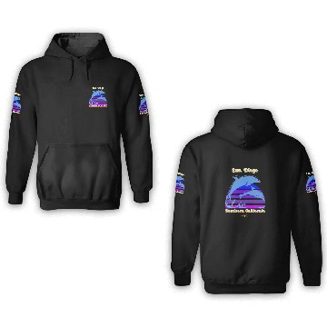 Discover San Diego dolphins sunset 3D Hoodies