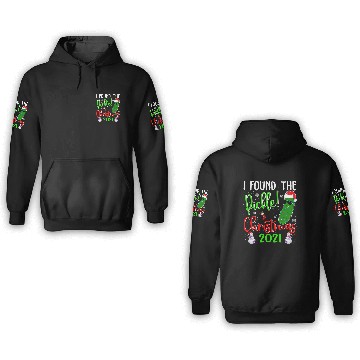 Discover I Found The Pickle Christmas 2021 Santa 3D Hoodies