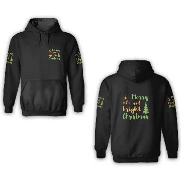 Discover Merry and bright CHRISTMAS1 3D Hoodies