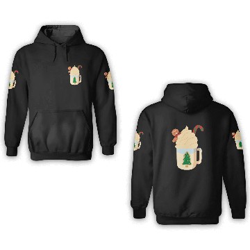 Discover Candy Cane and Hot Cocoa, Hot Chocolate 3D Hoodies